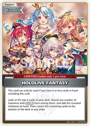 HOLOLIVE FANTASY (S) (hBP02-085) - Quintet Spectrum Foil