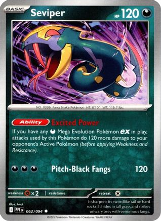 Seviper 062 - Reverse Holofoil ME02 Phantasmal Flames - Uncommon