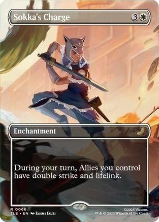 Sokka's Charge (Borderless) (TLE-065) - Avatar: The Last Airbender: Eternal-Legal