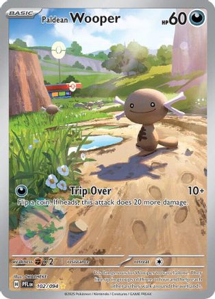 Paldean Wooper 102 - Holofoil ME02 Phantasmal Flames - Illustration Rare
