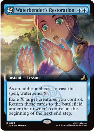 Waterbender's Restoration (Extended Art) (TLE-183) - Avatar: The Last Airbender: Eternal-Legal Foil