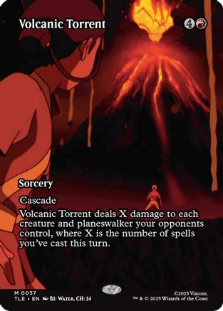Volcanic Torrent (Borderless) (TLE-037) - Avatar: The Last Airbender: Eternal-Legal Foil