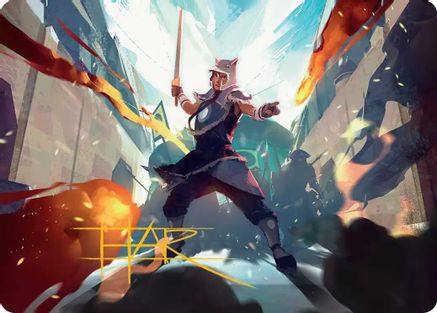 Sokka, Tenacious Tactician Art Card (Gold-Stamped Signature) (ASTLA-023) - Art Series: Avatar: The Last Airbender