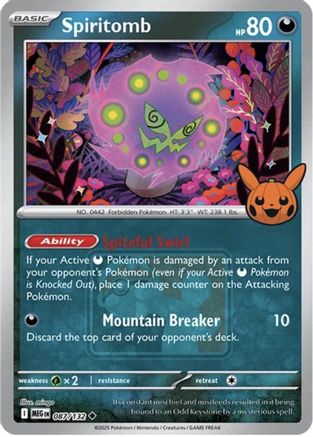 Spiritomb (Trick or Trade Stamped) 087 - Holofoil League & Championship Cards - Uncommon