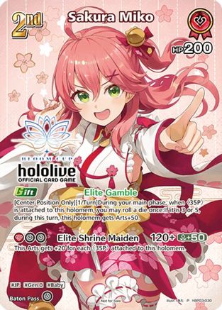 Sakura Miko (P) (hBP03-030) (hBP03-030) - Elite Spark Foil