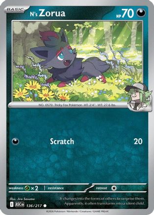 N's Zorua 136 ME Ascended Heroes - Common