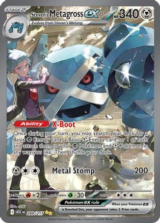 Steven's Metagross ex 289 - Holofoil ME Ascended Heroes - Special Illustration Rare