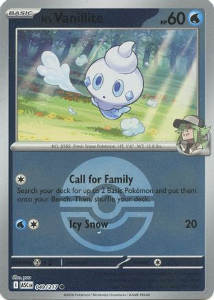 N's Vanillite (Poke Ball) 049 - Reverse Holofoil ME Ascended Heroes - Common