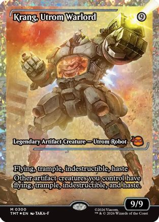 Krang, Utrom Warlord (Showcase) (Fracture Foil) (TMT-300) - Teenage Mutant Ninja Turtles Foil