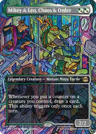 Mikey & Leo, Chaos & Order (Borderless) (TMT-200) - Teenage Mutant Ninja Turtles