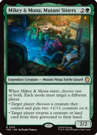 Mikey & Mona, Mutant Sitters (TMC-125) - Commander: Teenage Mutant Ninja Turtles