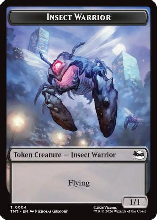 Insect Warrior // Food Double-Sided Token (TMT-4 // 8) - Teenage Mutant Ninja Turtles Foil
