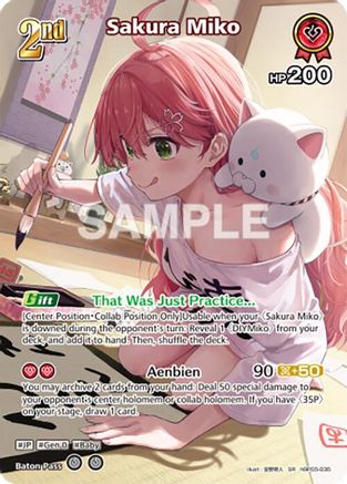 Sakura Miko (SR) (hBP05-035) - Enchant Regalia Foil