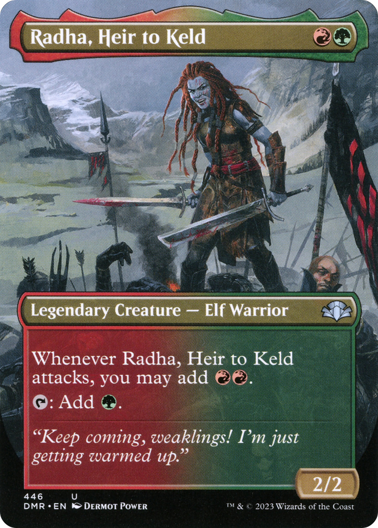 Radha, Heir to Keld (Borderless) (DMR-446) - Dominaria Remastered (Borderless) Foil