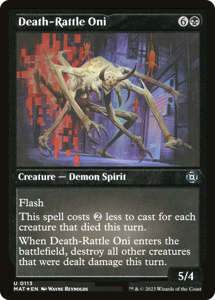 Death-Rattle Oni (MAT-113) - March of the Machine: The Aftermath Etched Foil