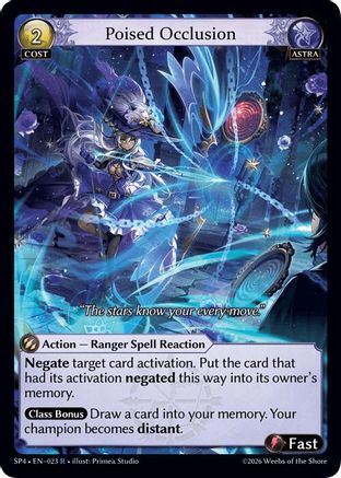 Poised Occlusion (Curio Foil) (023) - Supporter Pack 4 Foil