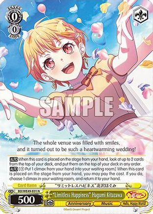 "Limitless Happiness" Hagumi Kitazawa (BD/WE49-E01) - BanG Dream! 10th Anniversary! Premium Booster