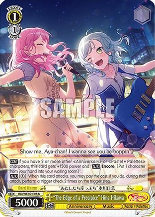 "The Edge of a Precipice" Hina Hikawa (BD/WE49-E06) - BanG Dream! 10th Anniversary! Premium Booster