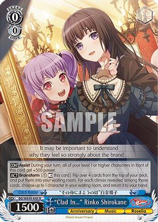 "Clad In..." Rinko Shirokane (BD/WE49-E45) - BanG Dream! 10th Anniversary! Premium Booster