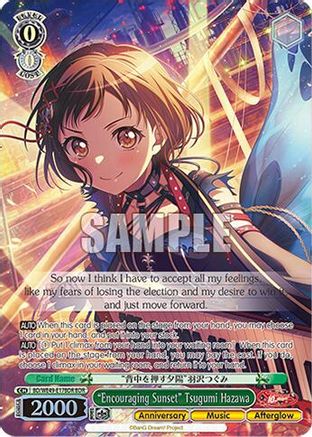 "Encouraging Sunset" Tsugumi Hazawa (BDR) (BD/WE49-E17BDR) - BanG Dream! 10th Anniversary! Premium Booster