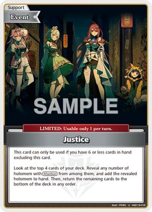 Justice (U) (hSD13-016) - SD13 Start Deck Oshi Justice