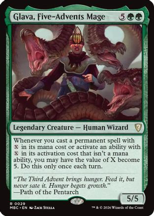 Glava, Five-Advents Mage (-029) - Mystery Booster Commander Edition Foil