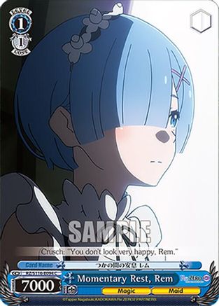 Momentary Rest, Rem (RZ/S116-E094) - Re:ZERO -Starting Life in Another World- Vol.3