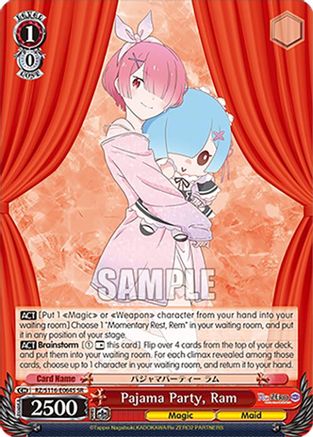 Pajama Party, Ram (SR) (RZ/S116-E064S) - Re:ZERO -Starting Life in Another World- Vol.3