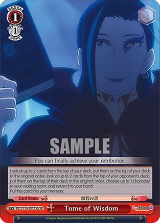 Tome of Wisdom (B) (SR) (RZ/S116-E071Sb) - Re:ZERO -Starting Life in Another World- Vol.3