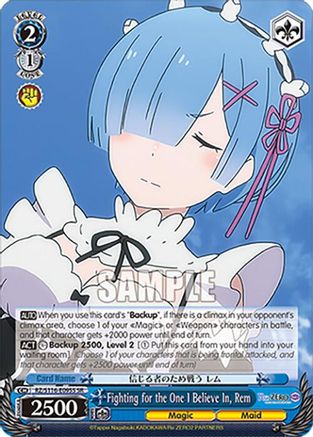 Fighting for the One I Believe In, Rem (SR) (RZ/S116-E095S) - Re:ZERO -Starting Life in Another World- Vol.3