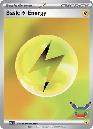 Basic Lightning Energy 012 - Holofoil MEE Mega Evolution Energies - Futuristic Rare