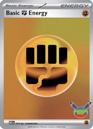 Basic Fighting Energy 014 - Holofoil MEE Mega Evolution Energies - Futuristic Rare