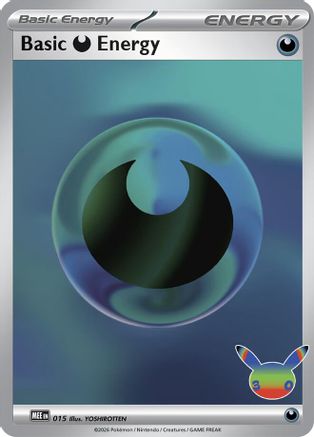 Basic Darkness Energy 015 - Holofoil MEE Mega Evolution Energies - Futuristic Rare