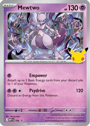 Mewtwo 104 - Holofoil ME Mega Evolution Promo - Promo