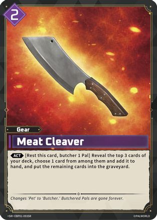 Meat Cleaver (SR) (EBP01-093SR) - BP01 Dawn of Palpagos Foil