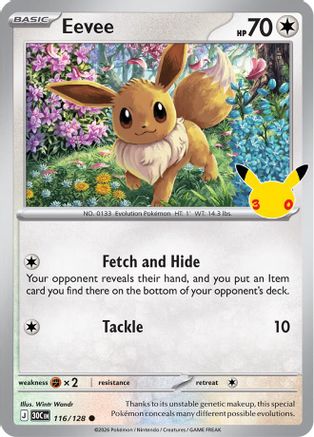 Eevee 116/128 - Holofoil ME 30th Celebration - Common
