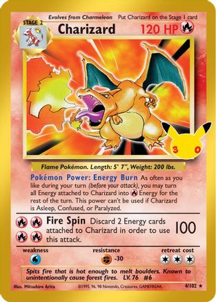 Charizard 004/102 - Holofoil ME 30th Celebration Classic Collection - Classic Collection