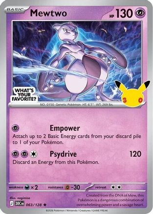 Mewtwo 063/128 - Holofoil Miscellaneous Cards & Products - Rare