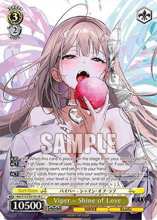 Viper - Shine of Love (SR) (NIK/S135-E010S) - GODDESS OF VICTORY: NIKKE Vol.2