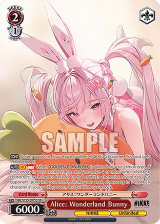 Alice: Wonderland Bunny (SR) (NIK/S135-E075S) - GODDESS OF VICTORY: NIKKE Vol.2