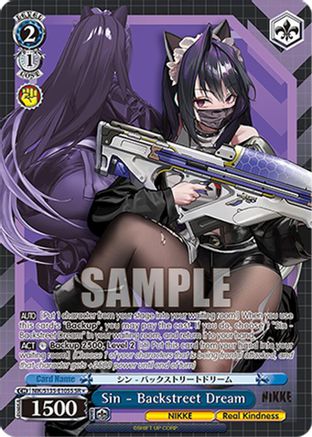 Sin - Backstreet Dream (SR) (NIK/S135-E105S) - GODDESS OF VICTORY: NIKKE Vol.2