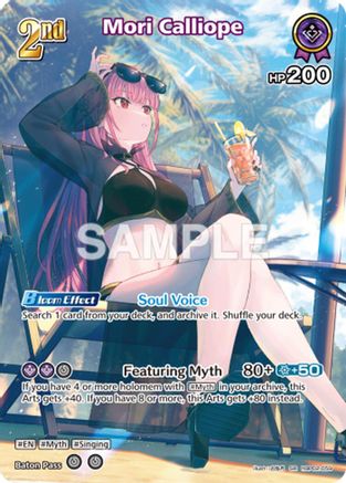 Mori Calliope (SR) (hBP02-059) (hBP02-059) - Extra Booster Summer hologram Foil