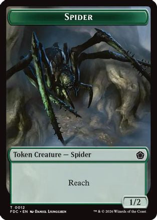 Spider // Phyrexian Beast Double-Sided Token (FDC-12 // 11) - Commander: Foundations