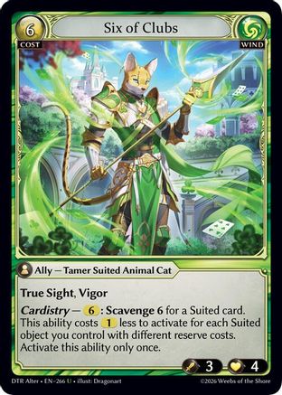 Six of Clubs (266) - Distorted Reflections Alter Edition