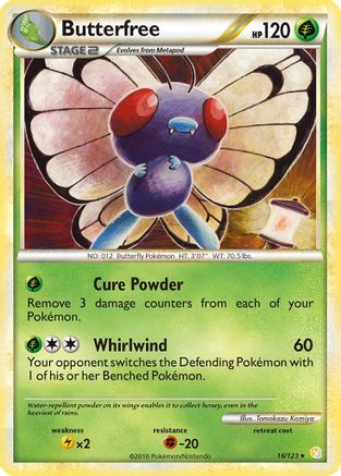 Butterfree/123 - Reverse Holofoil HeartGold SoulSilver - Rare