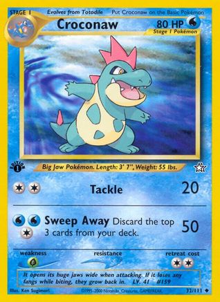 Croconaw (32) 032 - Unlimited Neo Genesis - Uncommon