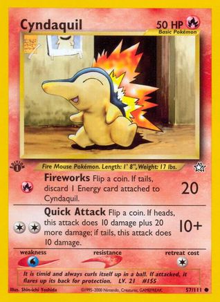 Cyndaquil (57) 057 - Unlimited Neo Genesis - Common
