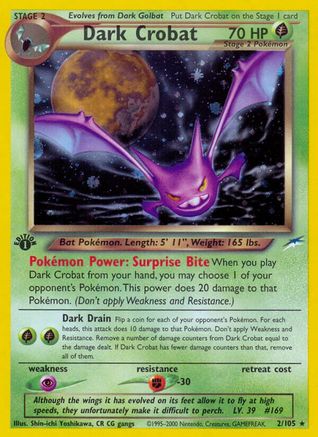 Dark Crobat - Unlimited Holofoil Neo Destiny - Holo Rare