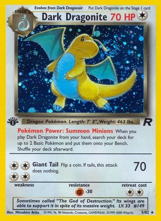 Dark Dragonite (5) 005 - 1st Edition Holofoil Team Rocket - Holo Rare