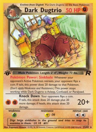Dark Dugtrio (23) 023 - 1st Edition Team Rocket - Rare